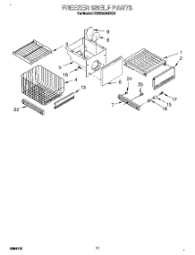 08 - Freezer Shelf parts for Kitchenaid Refrigerator KSSS48MDX02 from AppliancePartsPros.com