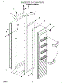11 - Freezer Door parts for Kitchenaid Refrigerator KSSS48MDX02 from AppliancePartsPros.com