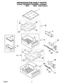 07 - Refrigerator Shelf Parts parts for Kitchenaid Refrigerator KSSO48QMB01 from AppliancePartsPros.com