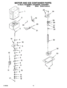 09 - Motor And Ice Container Parts parts for Kitchenaid Refrigerator KSSO48QMB01 from AppliancePartsPros.com