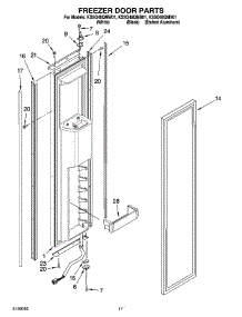 11 - Freezer Door Parts parts for Kitchenaid Refrigerator KSSO48QMB01 from AppliancePartsPros.com