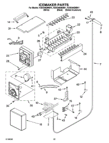 15 - Icemaker Parts parts for Kitchenaid Refrigerator KSSO48QMB01 from AppliancePartsPros.com