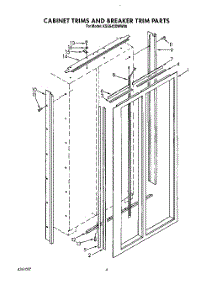 03 - Cabinet Trims And Breaker Trim parts for Kitchenaid Refrigerator KSSS42DWW00 from AppliancePartsPros.com