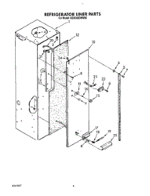 05 - Refrigerator Liner parts for Kitchenaid Refrigerator KSSS42DWW00 from AppliancePartsPros.com