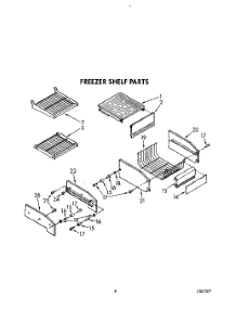 08 - Freezer Shelf parts for Kitchenaid Refrigerator KSSS42DWW00 from AppliancePartsPros.com