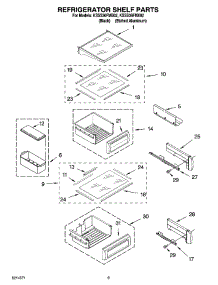 07 - Refrigerator Shelf Parts parts for Kitchenaid Refrigerator KSSS36FMB02 from AppliancePartsPros.com