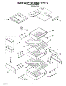 07 - Refrigerator Shelf Parts parts for Kitchenaid Refrigerator KSSP36QKS02 from AppliancePartsPros.com