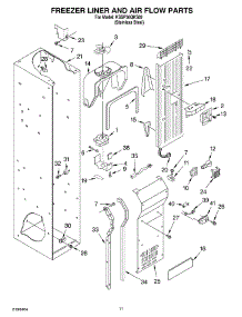 08 - Freezer Liner And Air Flow Parts parts for Kitchenaid Refrigerator KSSP36QKS02 from AppliancePartsPros.com