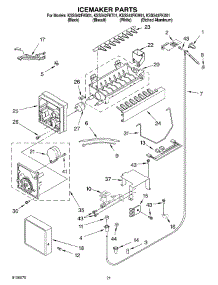 13 - Icemaker parts for Kitchenaid Refrigerator KSSS42FKX01 from AppliancePartsPros.com