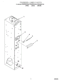 03 - Freezer Liner parts for Kitchenaid Refrigerator KSSS42QHB00 from AppliancePartsPros.com