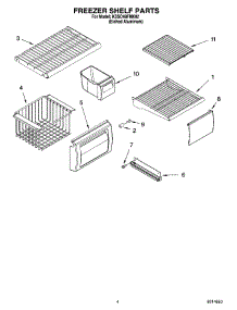 03 - Freezer Shelf Parts parts for Kitchenaid Refrigerator KSSO48FMX02 from AppliancePartsPros.com