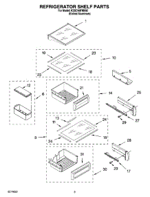 07 - Refrigerator Shelf Parts parts for Kitchenaid Refrigerator KSSO48FMX02 from AppliancePartsPros.com