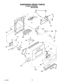 12 - Dispenser And Front Parts parts for Kitchenaid Refrigerator KSSP36QKS02 from AppliancePartsPros.com