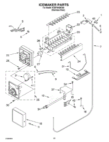 15 - Icemaker Parts parts for Kitchenaid Refrigerator KSSP36QKS02 from AppliancePartsPros.com
