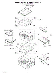 07 - Refrigerator Shelf Parts parts for Kitchenaid Refrigerator KSSO42FMX02 from AppliancePartsPros.com