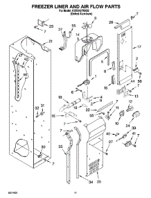 08 - Freezer Liner And Air Flow Parts parts for Kitchenaid Refrigerator KSSO42FMX02 from AppliancePartsPros.com