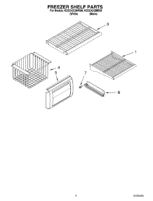 03 - Freezer Shelf Parts parts for Kitchenaid Refrigerator KSSO42QMW00 from AppliancePartsPros.com