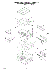 07 - Refrigerator Shelf Parts parts for Kitchenaid Refrigerator KSSO42QMW00 from AppliancePartsPros.com
