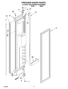 11 - Freezer Door Parts parts for Kitchenaid Refrigerator KSSO42QMW00 from AppliancePartsPros.com