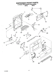 12 - Dispenser And Front Parts parts for Kitchenaid Refrigerator KSSO42QMW00 from AppliancePartsPros.com