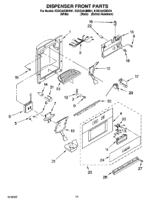 12 - Dispenser And Front Parts parts for Kitchenaid Refrigerator KSSO42QMB01 from AppliancePartsPros.com