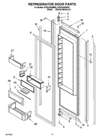 10 - Refrigerator Door Parts parts for Kitchenaid Refrigerator KSSO42QMX02 from AppliancePartsPros.com