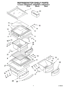 03 - Refrigerator Shelf parts for Kitchenaid Refrigerator KSBS25FKWH01 from AppliancePartsPros.com