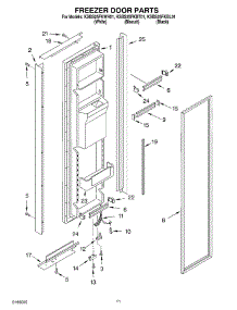 07 - Freezer Door parts for Kitchenaid Refrigerator KSBS25FKWH01 from AppliancePartsPros.com