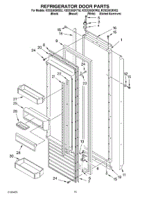 10 - Refrigerator Door Parts parts for Kitchenaid Refrigerator KSSS36QKT02 from AppliancePartsPros.com