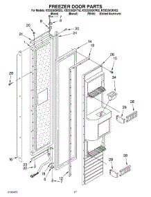 11 - Freezer Door Parts parts for Kitchenaid Refrigerator KSSS36QKT02 from AppliancePartsPros.com