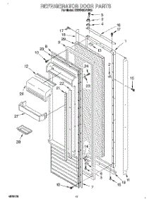 08 - Refrigerator Door parts for Kitchenaid Refrigerator KSSS48DAW03 from AppliancePartsPros.com