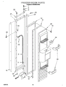 10 - Freezer Door parts for Kitchenaid Refrigerator KSSS48DAW03 from AppliancePartsPros.com