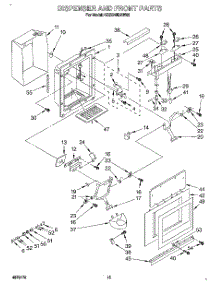 12 - Dispenser And Front parts for Kitchenaid Refrigerator KSSS48DAW03 from AppliancePartsPros.com