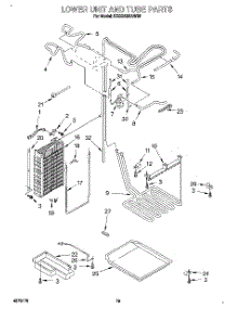 14 - Lower Unit And Tube parts for Kitchenaid Refrigerator KSSS48DAW03 from AppliancePartsPros.com