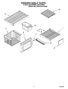 03 - Freezer Shelf Parts parts for Kitchenaid Refrigerator KSSV42FMS01 from AppliancePartsPros.com