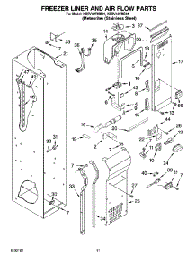 08 - Freezer Liner And Air Flow Parts parts for Kitchenaid Refrigerator KSSV42FMS01 from AppliancePartsPros.com