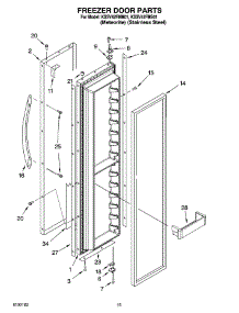 10 - Freezer Door Parts parts for Kitchenaid Refrigerator KSSV42FMS01 from AppliancePartsPros.com