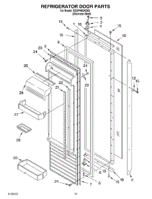 10 - Refrigerator Door Parts parts for Kitchenaid Refrigerator KSSP48QKS02 from AppliancePartsPros.com