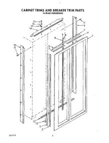 03 - Cabinet Trims And Breaker Trim parts for Kitchenaid Refrigerator KSSS48DWX02 from AppliancePartsPros.com
