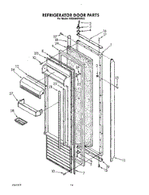 11 - Refrigerator Door parts for Kitchenaid Refrigerator KSSS48DWX02 from AppliancePartsPros.com