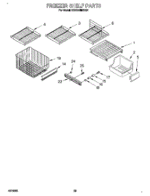 13 - Freezer Shelf parts for Kitchenaid Refrigerator KSSS48MBX01 from AppliancePartsPros.com