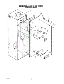 05 - Refrigerator Liner parts for Kitchenaid Refrigerator KSSS48DYW00 from AppliancePartsPros.com