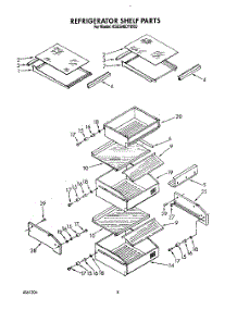 07 - Refrigerator Shelf parts for Kitchenaid Refrigerator KSSS48DYW00 from AppliancePartsPros.com