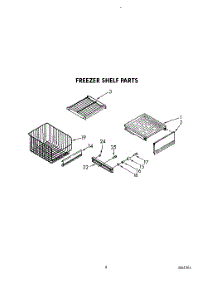 08 - Freezer Shelf parts for Kitchenaid Refrigerator KSSS48DYW00 from AppliancePartsPros.com