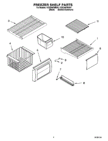 03 - Freezer Shelf Parts parts for Kitchenaid Refrigerator KSSS48FMB01 from AppliancePartsPros.com