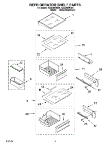 07 - Refrigerator Shelf Parts parts for Kitchenaid Refrigerator KSSS48FMB01 from AppliancePartsPros.com