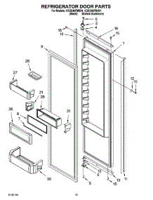 09 - Refrigerator Door Parts parts for Kitchenaid Refrigerator KSSS48FMB01 from AppliancePartsPros.com