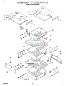 09 - Refrigerator Shelf parts for Kitchenaid Refrigerator KSSS36DAW05 from AppliancePartsPros.com
