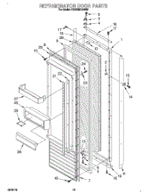 10 - Refrigerator Door parts for Kitchenaid Refrigerator KSSS36DAW05 from AppliancePartsPros.com