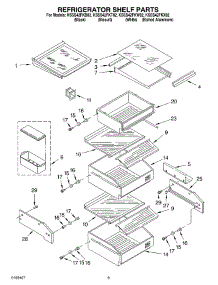 07 - Refrigerator Shelf Parts parts for Kitchenaid Refrigerator KSSS42FKW02 from AppliancePartsPros.com